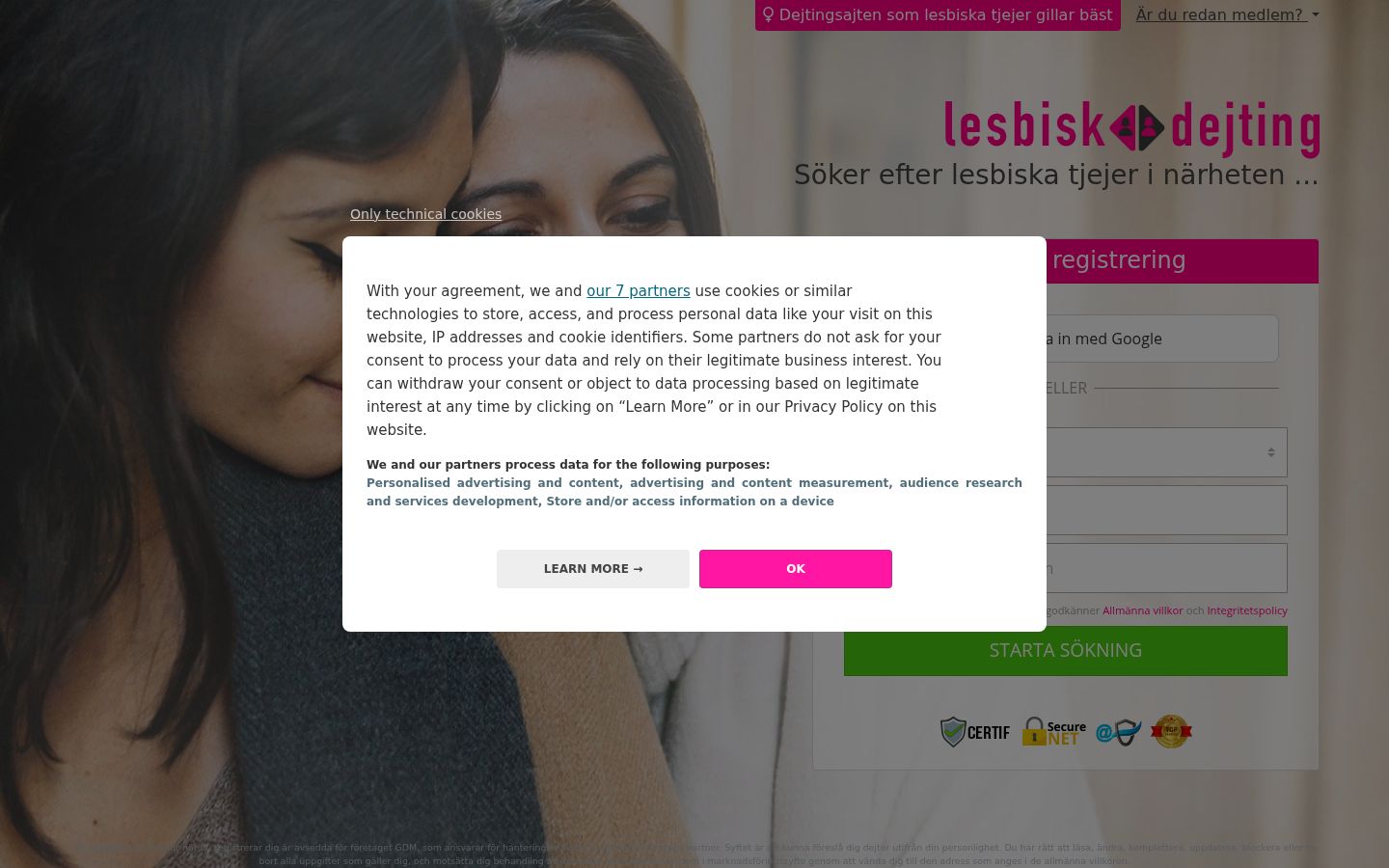 Capture d'écran de la bannière de consentement affichée avant toute interaction