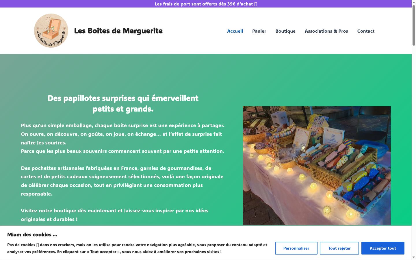 Captura de ecrã do banner de consentimento apresentado antes de qualquer interação