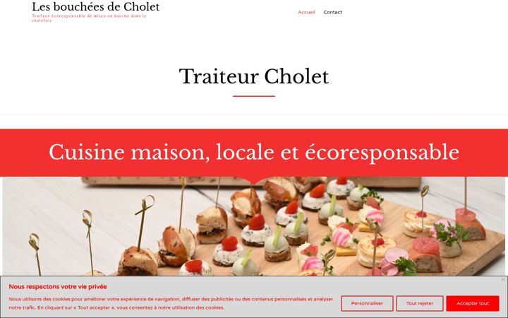 Screenshot of lesboucheesdecholet.fr