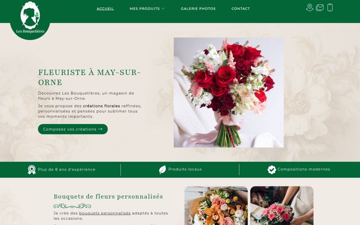 Screenshot of lesbouquetieres.fr