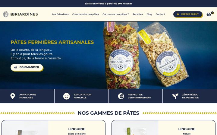 Screenshot of lesbriardines.fr