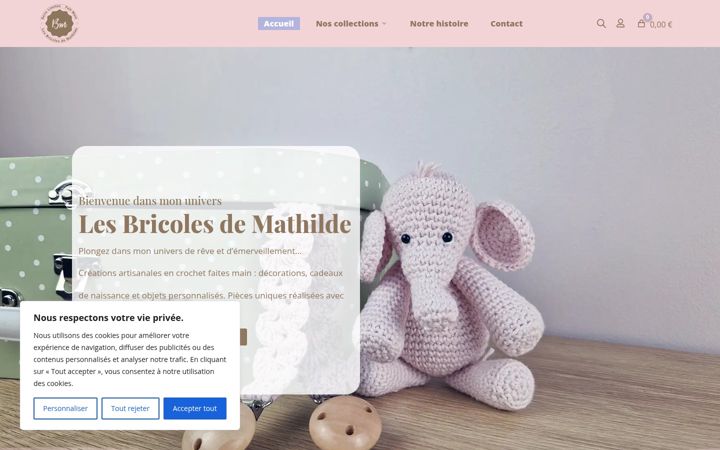 Screenshot of lesbricolesdemathilde.fr