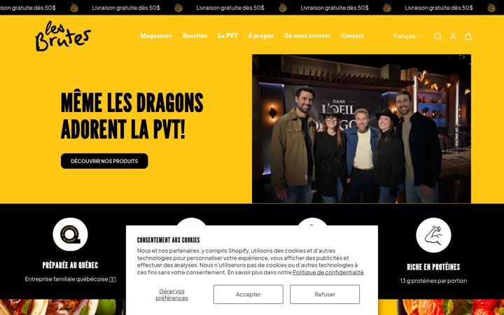 Screenshot of lesbrutes.ca