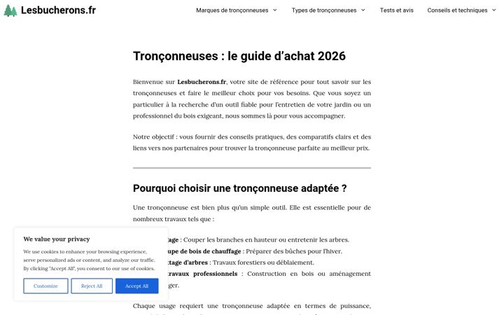 Screenshot of lesbucherons.fr