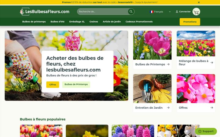 Screenshot of lesbulbesafleurs.com