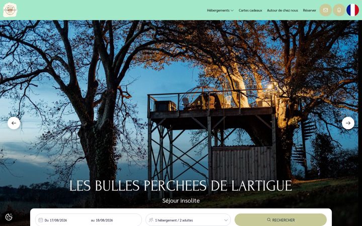 Screenshot of lesbullespercheesdelartigue.fr