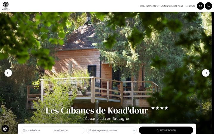 Screenshot of lescabanesdekoaddour.com