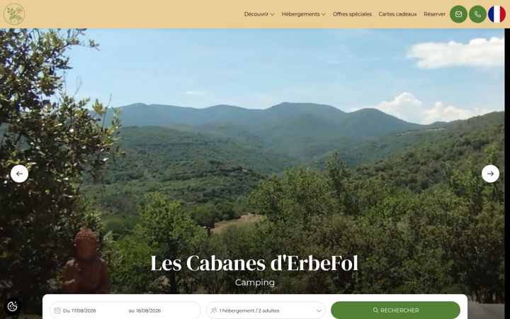 Screenshot of lescabanesderbefol.com
