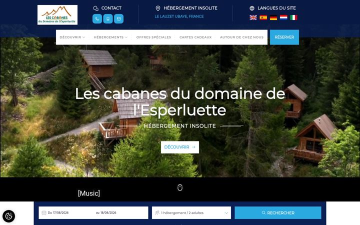 Screenshot of lescabanesdudomainedelesperluette.com