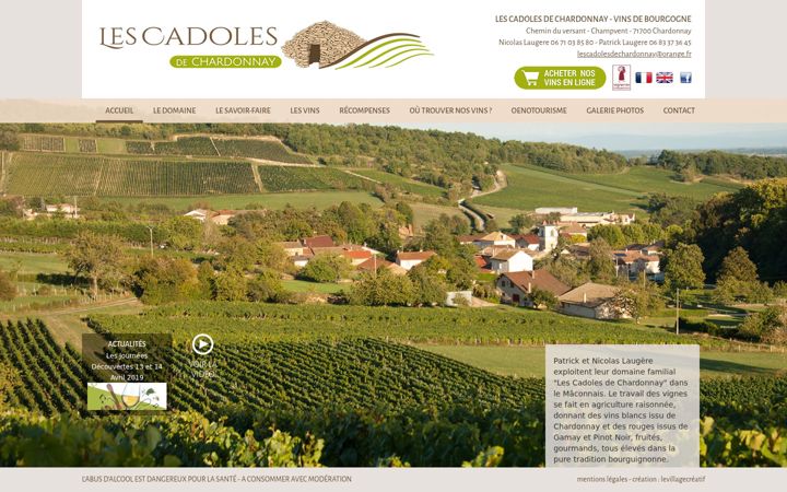 Screenshot of lescadolesdechardonnay.fr