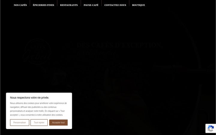 Screenshot of lescafesandregobeil.ca