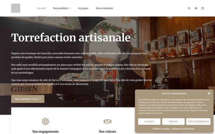 Screenshot of lescafesdemaxence.fr