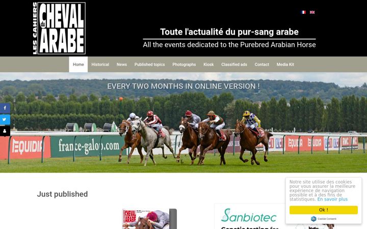 Screenshot of lescahiersduchevalarabe.com
