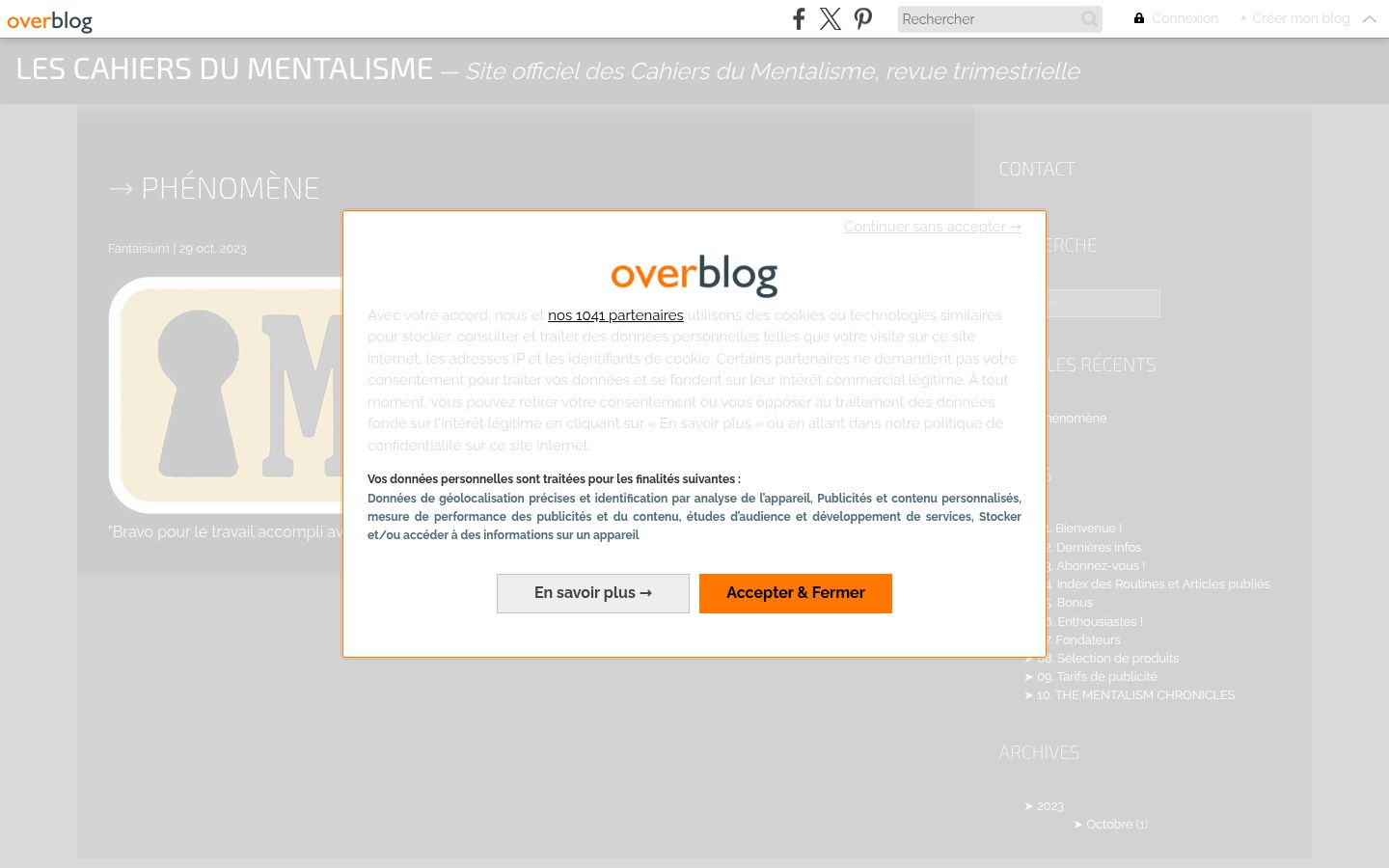 Captura de ecrã do banner de consentimento apresentado antes de qualquer interação
