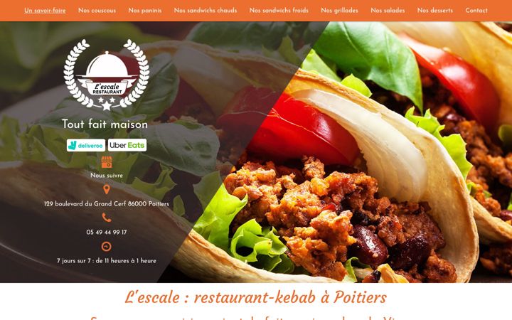 Screenshot of lescale-kebab-poitiers.fr