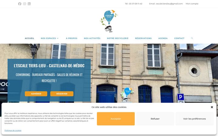 Screenshot of lescale-tierslieu.fr