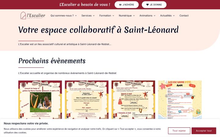 Screenshot of lescalier87.org