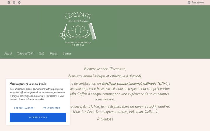 Screenshot of lescapatte.fr