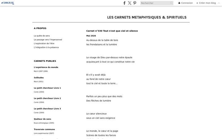 Screenshot of lescarnetsmetaphysiques.com