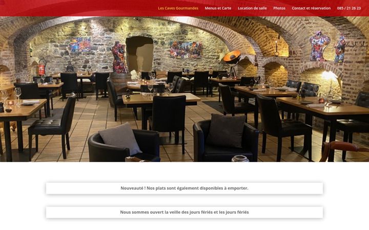 Screenshot of lescavesgourmandes.be