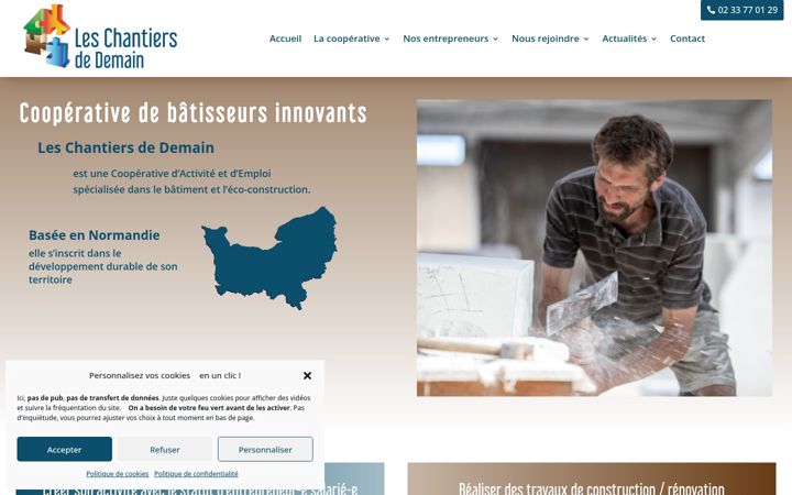 Screenshot of leschantiersdedemain.fr