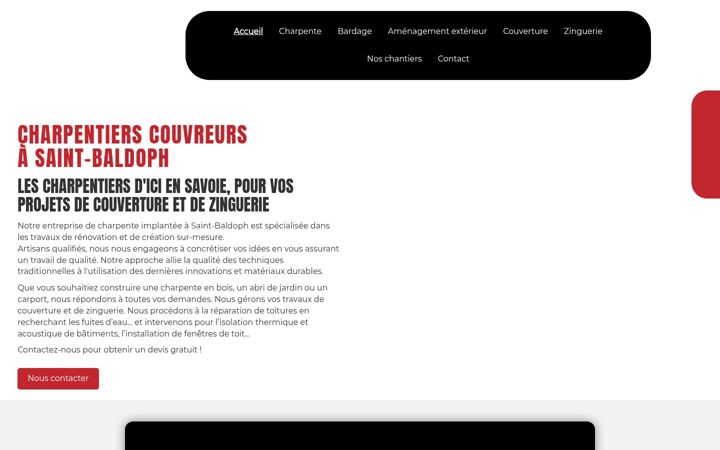 Screenshot of lescharpentiersdici.fr
