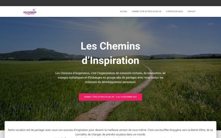 Screenshot of lescheminsdinspiration.fr