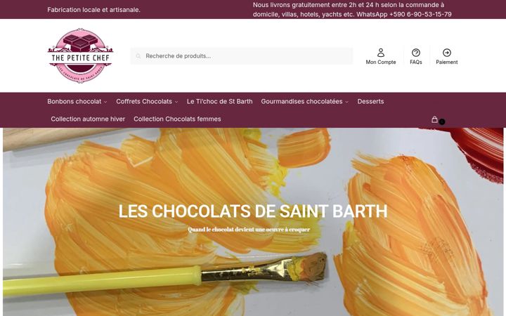 Screenshot of leschocolatsdesaintbarth.com