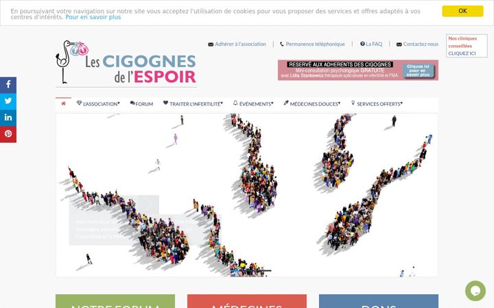 Screenshot of lescigognesdelespoir.com