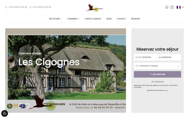 Screenshot of lescigognesdumarais.fr