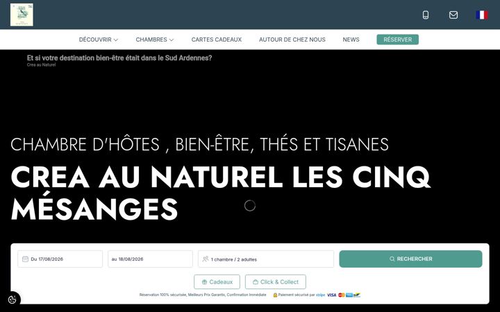 Screenshot of lescinqmesangesaunaturel.fr