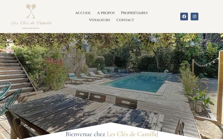 Screenshot of lesclesdecamille.com