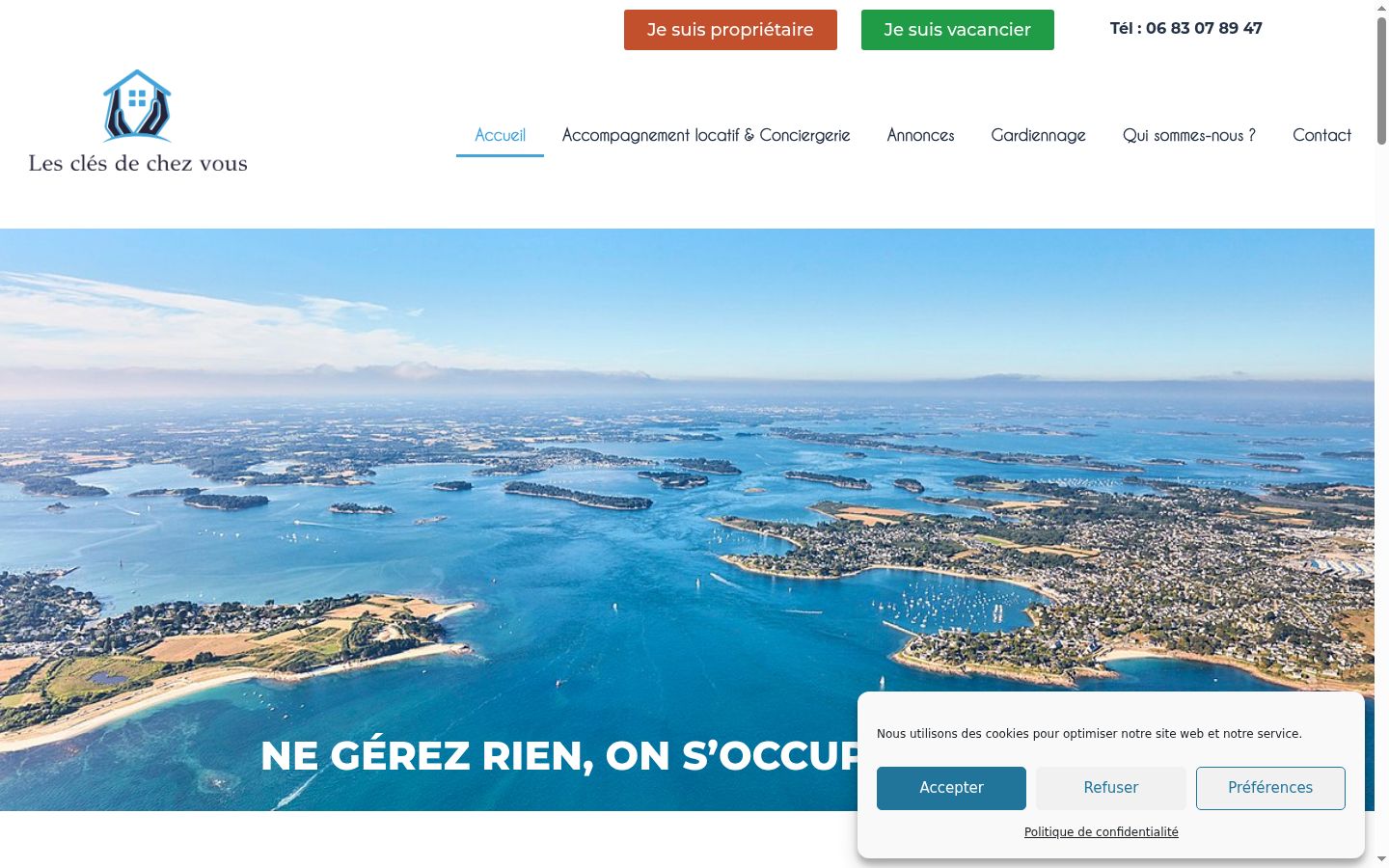 Snímek obrazovky baneru souhlasu zobrazeného před jakoukoli interakcí