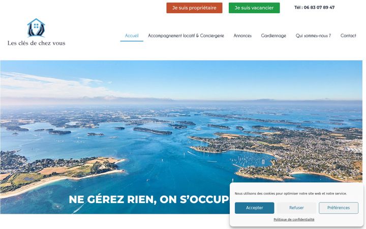 Screenshot of lesclesdechezvous.fr