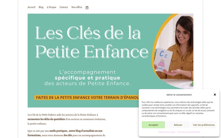 Screenshot of lesclesdelapetiteenfance.fr