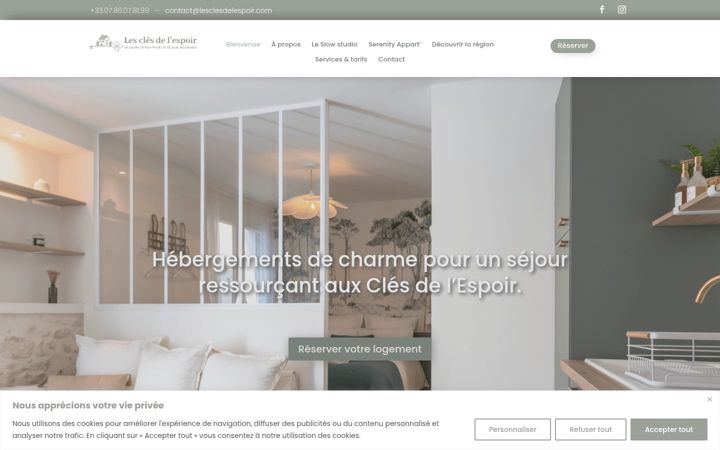 Screenshot of lesclesdelespoir.com
