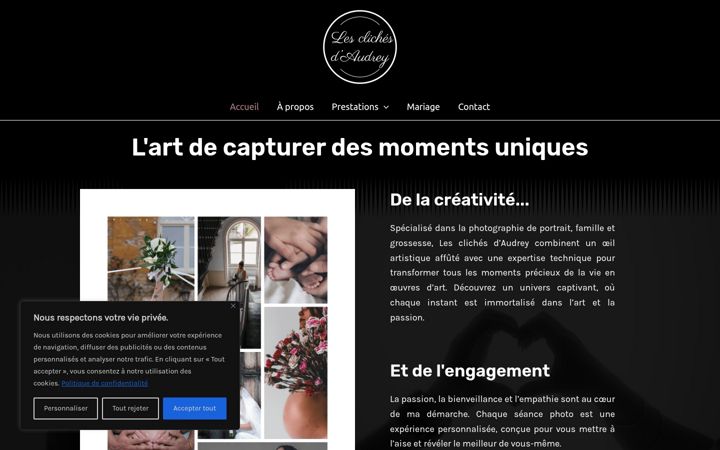 Screenshot of lesclichesdaudrey.fr