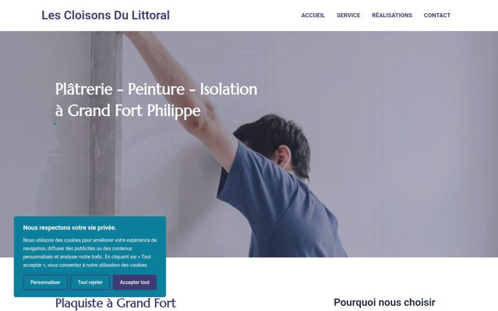Screenshot of lescloisonsdulittoral.fr