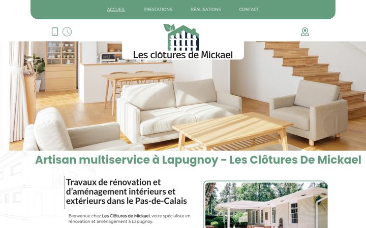 Screenshot of lescloturesdemickael.fr