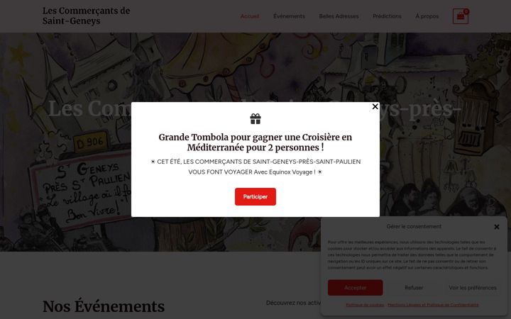 Screenshot of lescommercantsdesaintgeneys.fr