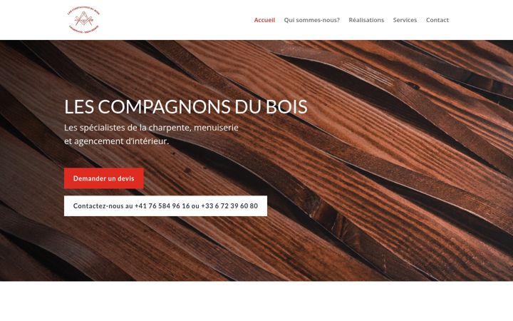 Screenshot of lescompagnonsdubois.ch