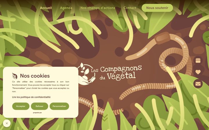 Screenshot of lescompagnonsduvegetal.fr