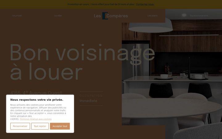 Screenshot of lescomperes.ca