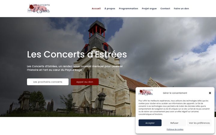 Screenshot of lesconcertsdestrees.com