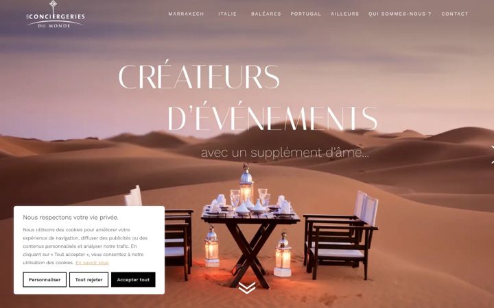 Screenshot of lesconciergeriesdumonde.com