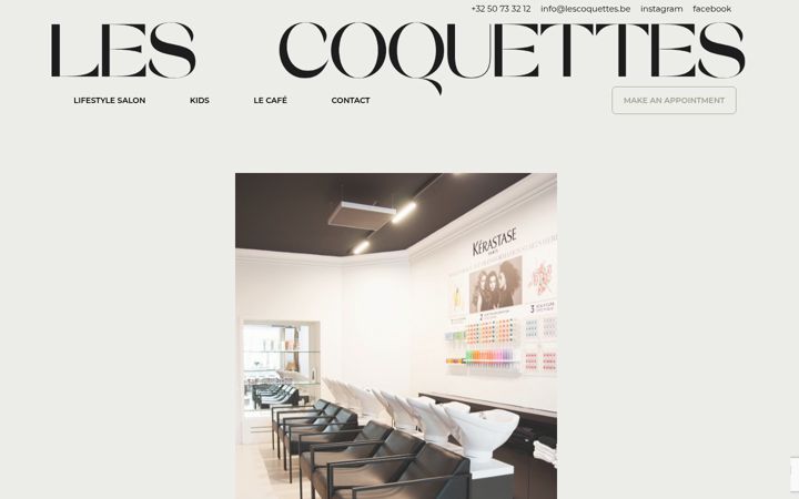 Screenshot of lescoquettes.be