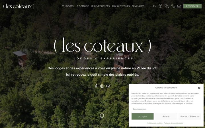 Screenshot of lescoteaux.fr