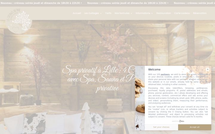 Screenshot of lescottagesduparc.fr