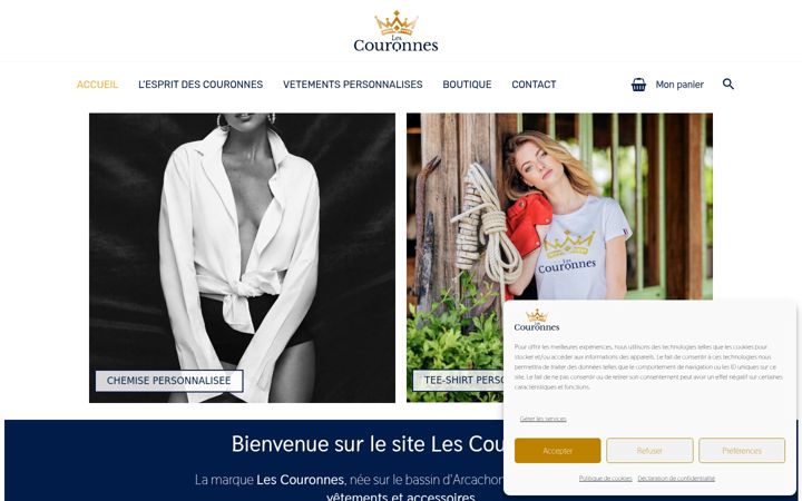 Screenshot of lescouronnes.com