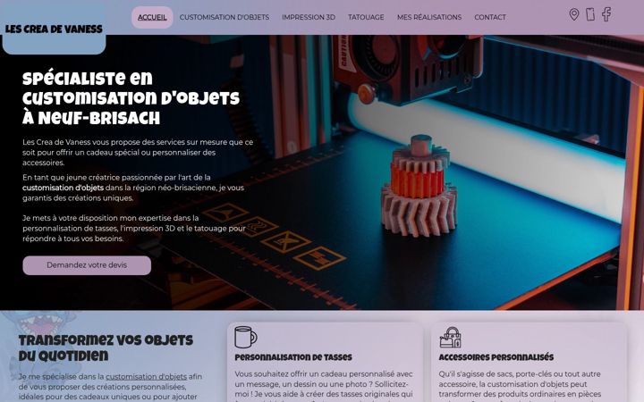 Screenshot of lescreadevaness.com